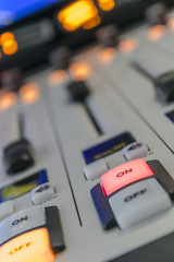 mixer at the radio station