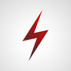 Vector lightning icon.