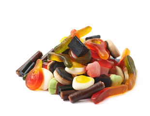 Pile of multiple colorful candies