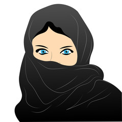 Naklejka premium Muslim woman