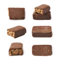 Chocolate coated waffle candy