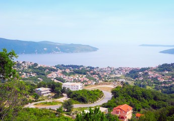 Fototapeta na wymiar City Herceg Novi in the Bay of Kotor in Montenegro.