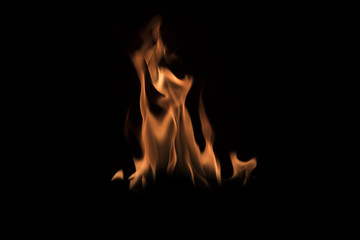 Fire on black background