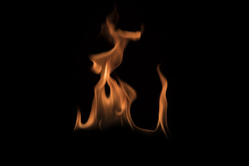 Fire on black background