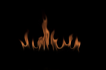 Fire on black background