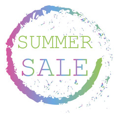 Vector illustration summer sale. Can be used for advertising sales, web design.