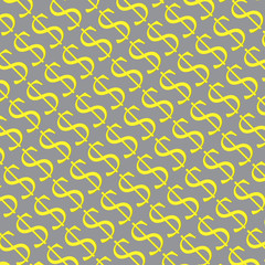 Seamless pattern golden dollar diagonally