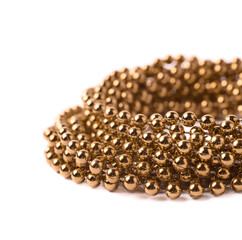 Pile of beads garland thread isolated