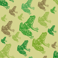 Obraz premium Vector illustrated seamless animal pattern.