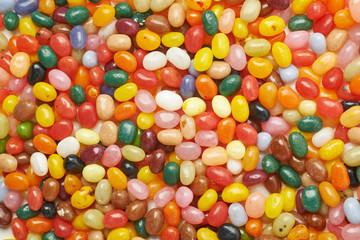 Surface covered with jelly beans