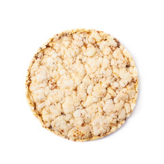 Round diet rice cracker isolated