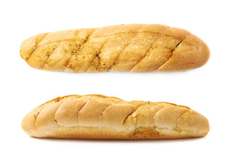 Italian ciabatta white bread isolated