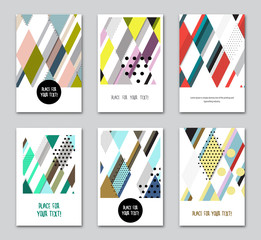 Pattern Abstract Background cards. Vector flyer, cover, poster design. A4 size. Wedding, anniversary, birthday, fashion, party invitation.