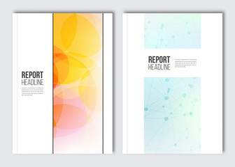 Business brochure design template. Vector flyer layout, backgrounds with elements for magazine, cover, poster design. A4 size.