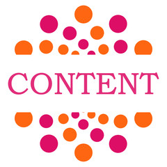 Content Pink Orange Dots Circle Square 