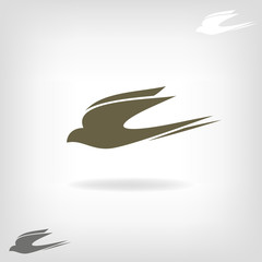 Stylized silhouette swallow 