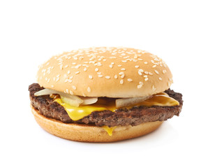 Fresh hamburger isolated