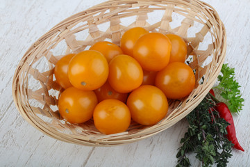 Yellow cherry tomato
