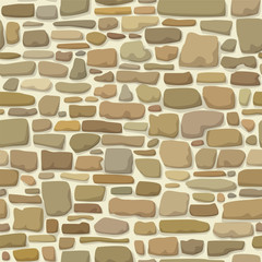 Stone wall. Endless texture, web page background. Vector seamless pattern - obrazy, fototapety, plakaty