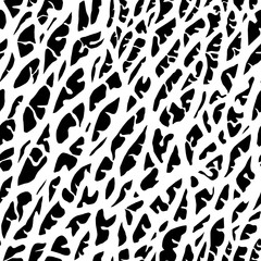 Black stains on white. Animal pattern. Web page background, wallpaper, fabric, decor. Vector seamless.