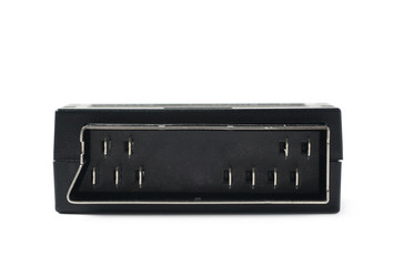 Male SCART AV adaptor isolated