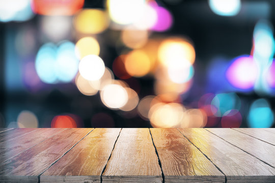 Table On Colorful Background