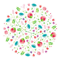 Flower round composition