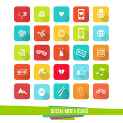 Social media square icons