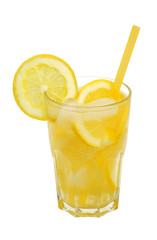 lemonade in a glass isolated - 105793310