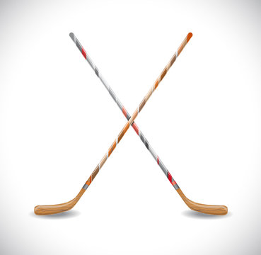 Isolated hockey sticks.  Illustration 10 version