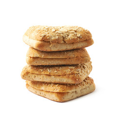 White bread buns composition
