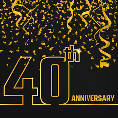 Anniversary Outline gold A