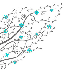 Vector flowers and branches