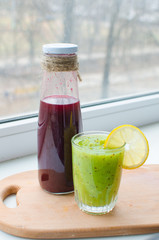fresh kiwi in a glass