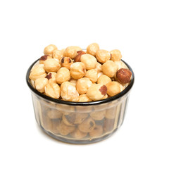 Filbert on a white background close up