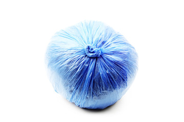 Blue rubbish bag