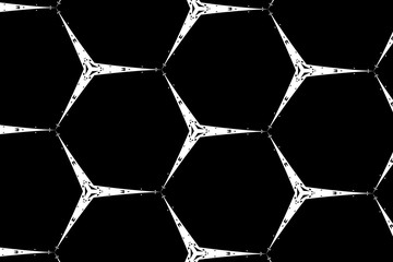 Obraz premium Ornament with elements of black and white colors. 17 