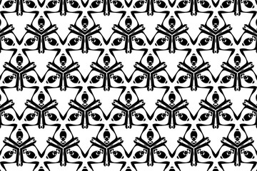 Fototapeta premium Ornament with elements of black and white colors. 8 