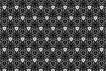 Ornament with elements of black and white colors. 6
