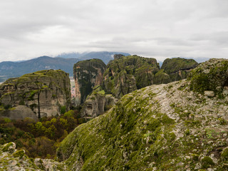 Meteora mountain in Greece