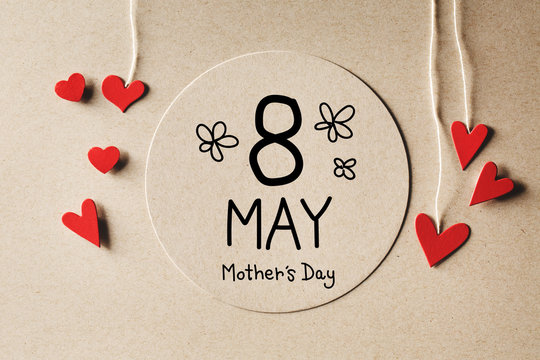 8 May Mothers Day message with small hearts
