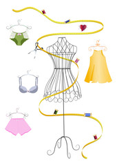 Schneiderpuppe und Massband