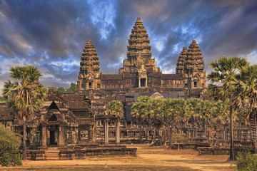 Angkor Wat Temple, Siem reap, Cambodia - obrazy, fototapety, plakaty