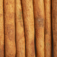 Surface covered with cinnamon sticks