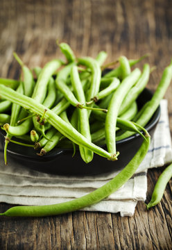 Fresh green beans.