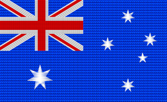 Australian flag embroidery design pattern