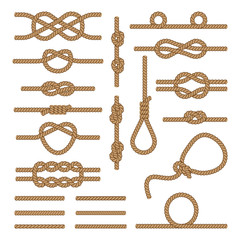 Set brown ropes.