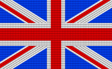 UK flag embroidery design pattern