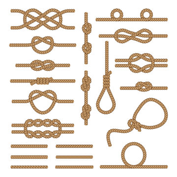 Set brown ropes.