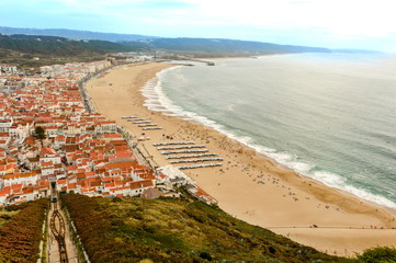 Praia da Nazaré em Portugal